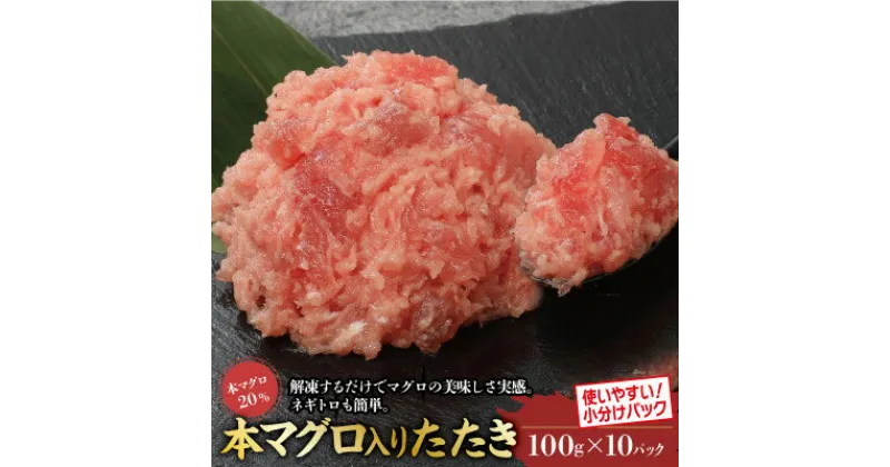 【ふるさと納税】本鮪入まぐろたたき100g×10パック【配送不可地域：離島】【1521131】