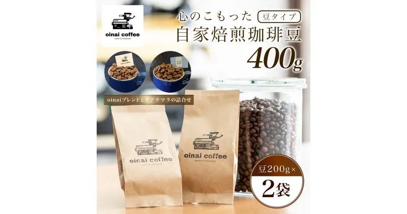 【ふるさと納税】 心のこもった自家焙煎珈琲豆400g (豆200g×2袋)(oinaiブレンドとグアテマラの詰合せ)ふるさと納税 コーヒー豆 珈琲 自家焙煎 ブレンド グアテマラ セット 詰め合わせ 京都府 長岡京市 NGAN03