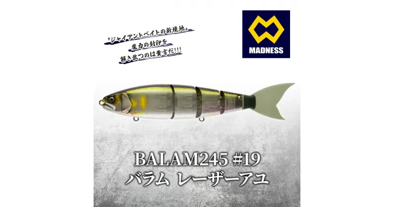 【ふるさと納税】BALAM245 #19 バラム レーザーアユ〈マドネス、ビックベイト、スイムベイト、ジャイアントベイト、釣り、バス釣り、ルアー、釣り具、スポーツ〉　雑貨・日用品