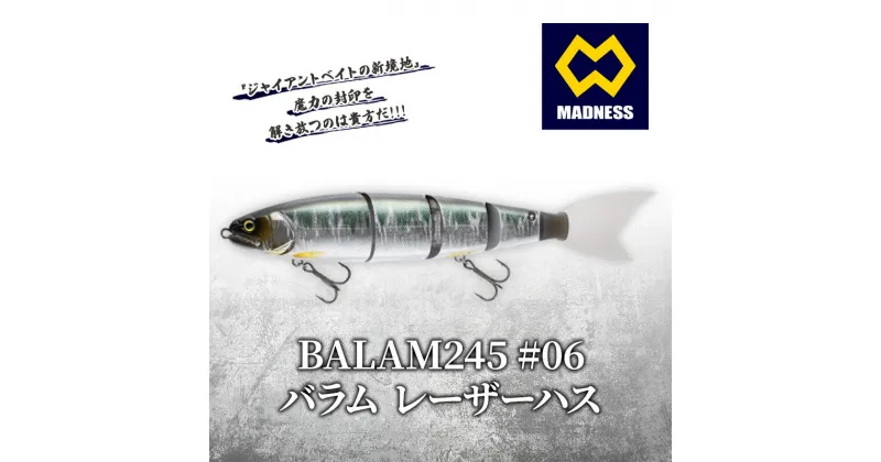 【ふるさと納税】BALAM245 #06 バラム レーザーハス〈マドネス、ビックベイト、スイムベイト、ジャイアントベイト、釣り、バス釣り、ルアー、釣り具、スポーツ〉　雑貨・日用品