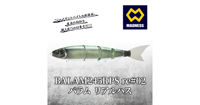 【ふるさと納税】BALAM245RPS re#02 バラム リアルハス〈マドネス、ビックベイト、スイムベイト、ジャイアントベイト、釣り、バス釣り、ルアー、釣り具、スポーツ〉　雑貨・日用品