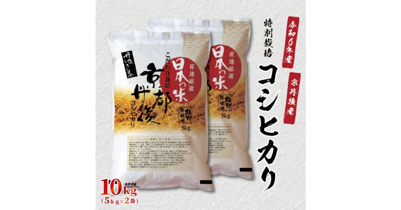 【ふるさと納税】令和6年産　京都丹後産　特別栽培米コシヒカリ10kg（5kg×2袋） 食品 お米 米 白米 コシヒカリ ブランド米 5キロ 10キロ 10kg ご飯 京都丹後産 精米 こしひかり 5キロ×2 定期 お土産 ギフトこめ コメ