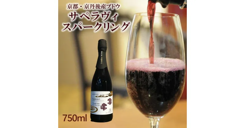 【ふるさと納税】【丹波ワイン】京丹後産サペラヴィスパークリング 丹波ワイン　750ml 酒 ワイン 赤ワイン スパークリングワイン 京都 京丹後 ふるさと納税 酒 ふるさと納税 ワイン わいん 国産 送料無料