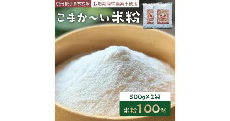 【ふるさと納税】パン・お菓子に【 栽培期間中農薬不使用 】こまか～い米粉500g×2袋 うるち米使用 グルテンフリー 米粉パン おやつ デザート ハンズファーム 使い切り 国産 ふるさと納税 米粉 送料無料 こめこ 健康 アレルギー 京都 安心 安全 国産 スイーツ パン 子ども