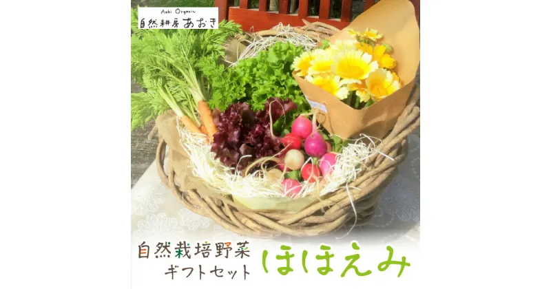 【ふるさと納税】【数量限定】自然栽培野菜ギフトセット（ほほえみ） 10〜12種 4〜5人用 ふるさと納税 野菜 自然栽培 旬野菜 季節 セット 詰め合わせ ギフト 百貨店 ホテル 栽培期間中 農薬 化学肥料 不使用 京都 産地直送 やさい 野菜セット 野菜ギフト おすすめ 美味しい