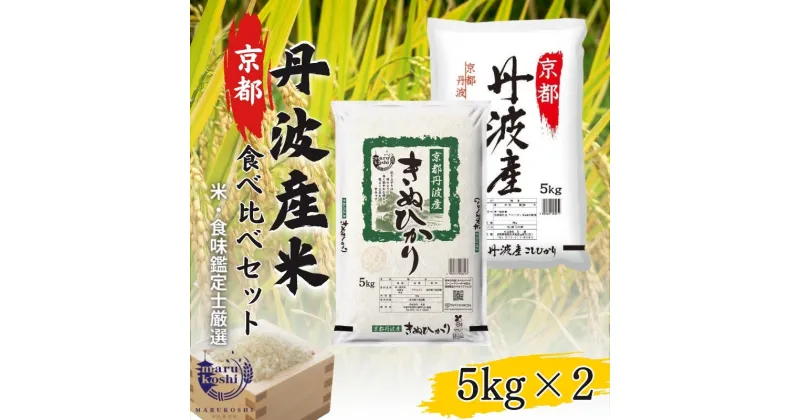 【ふるさと納税】米 京都丹波産米 食べ比べ 5kg ×2 精米 白米 お米 コメ こめ 食べ比べセット コシヒカリ キヌヒカリ セット 詰め合わせ こしひかり きぬひかり 10kg 10キロ 美味しい 食味鑑定士厳選 丹波産 京都　 南丹市