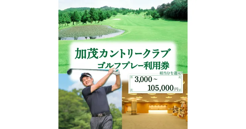 【ふるさと納税】加茂カントリークラブゴルフプレー利用券 選べる金額（3,000円相当〜105,000円相当) 加茂カントリークラブ ゴルフ プレー利用券 京都府 木津川市