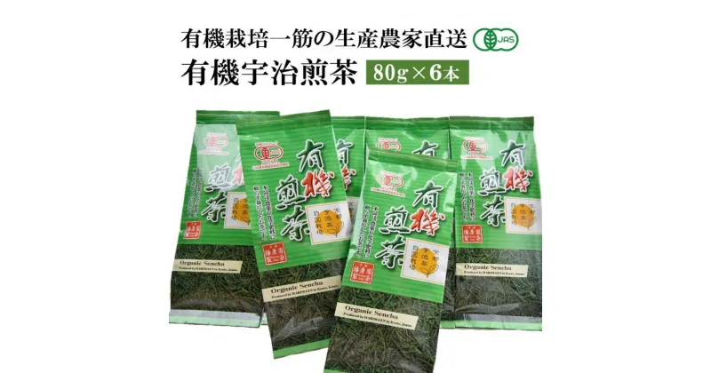 【ふるさと納税】有機宇治煎茶6本入 〈 有機 オーガニック 無農薬 茶葉 お茶葉 お茶 茶 有機宇治茶 宇治茶 煎茶 緑茶 産地直送 飲料 加工食品 〉　お茶 緑茶 加工食品