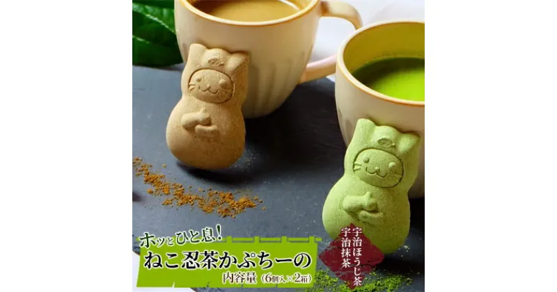 【ふるさと納税】〈京の老舗〉ねこ忍茶かぷちーの2箱セット（お湯やミルクをかけるとドロン）〈スイーツ 宇治抹茶 抹茶 お茶 茶 カプチーノ ほうじ茶 アイス ホット ミルク ギフト 贈り物 飲料 加工食品〉　和菓子 スイーツ カプチーノ 飲料 抹茶 ほうじ茶 スイーツ