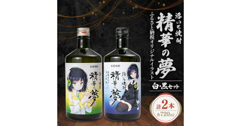 【ふるさと納税】洛いも焼酎「精華の夢」白&黒セット(ふるさと納税オリジナルイラスト)【1208780】