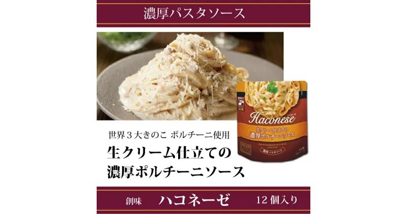 【ふるさと納税】 創味 ハコネーゼ 生クリーム仕立ての濃厚ポルチーニソース 12個セット 【 パスタソース パスタ スパゲッティ レトルト 小分け ポルチーニ クリーム 】 新生活応援