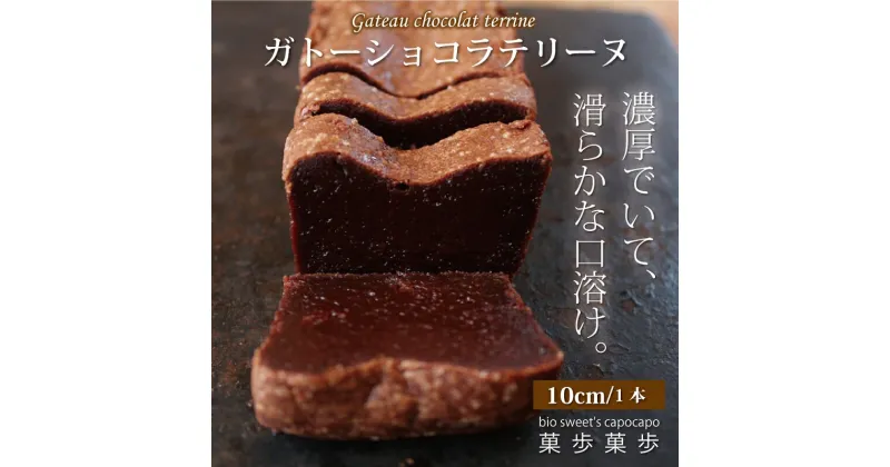 【ふるさと納税】濃厚ガトーショコラテリーヌ　オーガニックチョコレート使用　京丹波のこだわりスイーツ工房「菓歩菓歩」手作り（1本10cm　約180g）