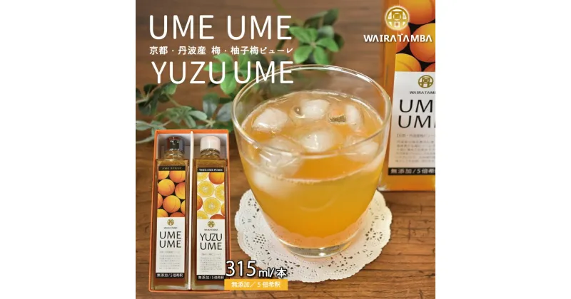 【ふるさと納税】丹波・梅ピューレ　UMEUME（梅）・YUZUUME（柚子梅）