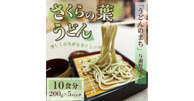 【ふるさと納税】さくらの葉うどん 1kg(200g×5パック) 桜の香りが広がる緑の生うどん。お祝いやギフトにも【配送不可地域：離島】【1551514】