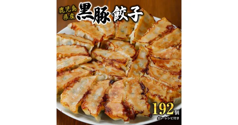 【ふるさと納税】黒豚 冷凍 餃子 192個 | ぎょうざ ギョーザ 肉 お肉 にく 豚肉 ぶた 惣菜 料理 ご飯 晩ご飯 弁当 鍋 お鍋 焼き 冷凍 お取り寄せ グルメ 人気 おすすめ 鹿児島 大阪府 豊中市