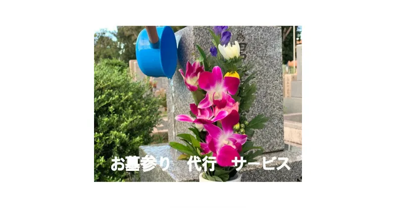 【ふるさと納税】墓参り　代行（お墓のお掃除、お墓の水洗い、草抜き、供花、線香、ろうそく付き）墓参　1回