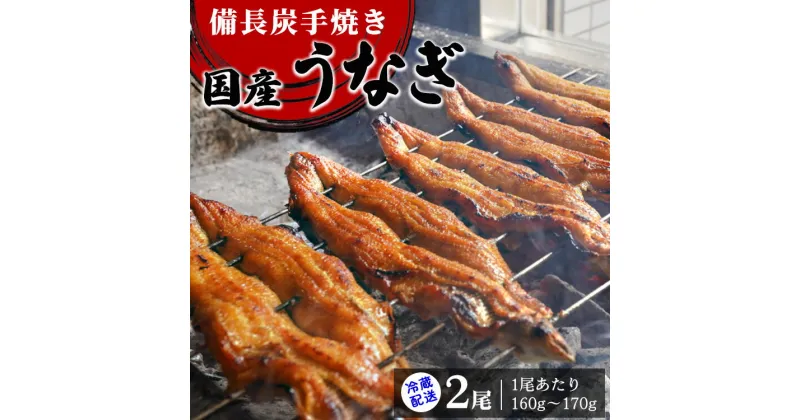 【ふるさと納税】[冷蔵配送] 備長炭手焼き国産うなぎ2尾 (1尾あたり160g〜170g)｜名店 鰻 ウナギ うな丼 鰻丼 冷蔵 クール便 ひつまぶし 丑の日 簡単調理※北海道・沖縄・離島への配送不可 [3563]