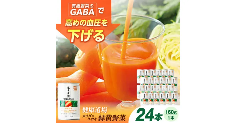 【ふるさと納税】健康道場 カラダにユウキ 緑黄野菜 1ケース24缶 機能性表示食品 サンスター（1缶160g×24缶入） 血圧 高血圧 野菜ジュース まとめ買い 大阪府高槻市/サンスター[AOAD032]