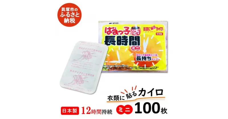 【ふるさと納税】使い捨て「貼る長時間カイロ」ミニサイズ10枚入×10パック/ 100枚 使い捨てカイロ 貼るタイプ アウトドア 寒さ対策 防寒 冬 暖かい あったかグッズ まとめ買い 大容量 長時間 8000円 10,000円以下 1万円以下