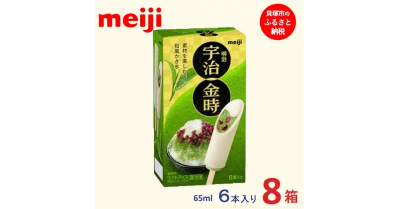 【ふるさと納税】明治 宇治金時 65ml × 6本　8箱 | お菓子 おかし スイーツ アイス アイスクリーム デザート 人気 送料無料