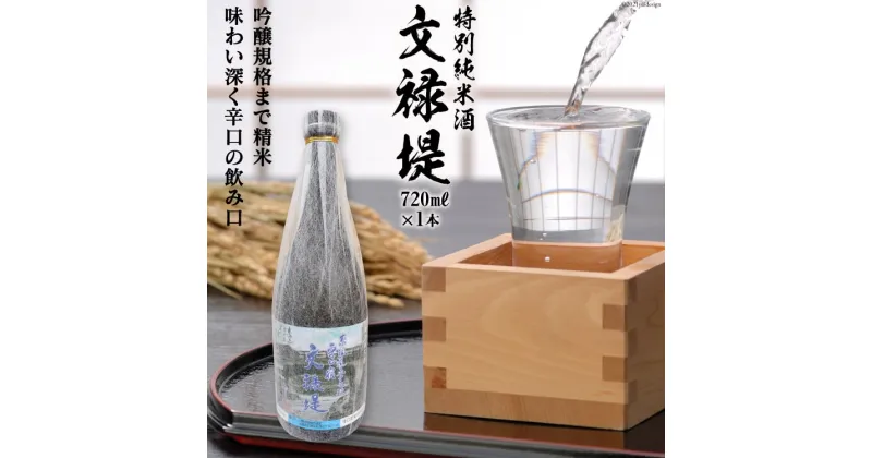 【ふるさと納税】 [銘酒] 特別純米酒 文禄堤 (やや辛口) 720ml×1本｜日本酒 伏見屋商店 大阪府 守口市 [1016r]