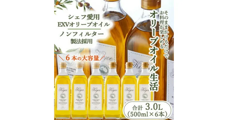 【ふるさと納税】【ファーストクラスでも採用された】『キヨエ』 エキストラバージンオリーブオイル　500ml×6本【1467225】