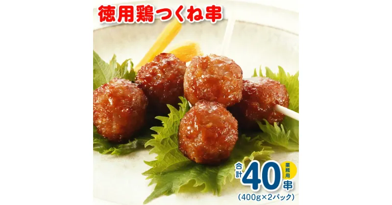 【ふるさと納税】徳用鶏つくね串 40串（400g×2パック） 鶏肉 冷凍 食品 自然解凍 お弁当の一品にもおすすめ！ 簡単調理 惣菜 おかず 一品料理 お手軽 大阪府 泉佐野市 送料無料