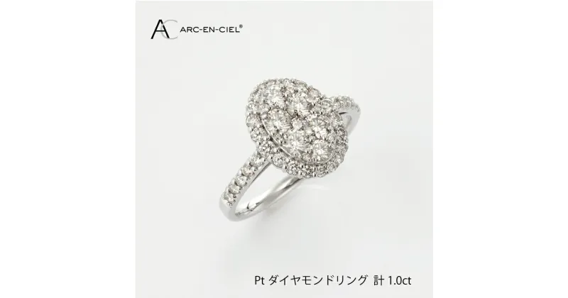 【ふるさと納税】ダイヤモンド リング 計 1.0ct プラチナ ジュエリー 指輪 アルカンシェル オーバルシェイプ アクセサリー 宝石 プレゼント レディース ギフト 女性 8号 〜 16号 鑑別書付き