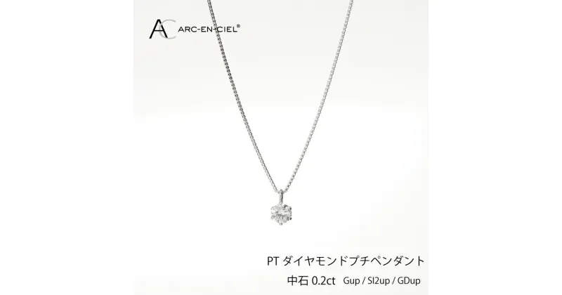 【ふるさと納税】ダイヤモンド ペンダント ネックレス 計 0.2ct プラチナ ジュエリー アルカンシェル アクセサリー 宝石 プレゼント レディース ギフト 女性 鑑別書付き