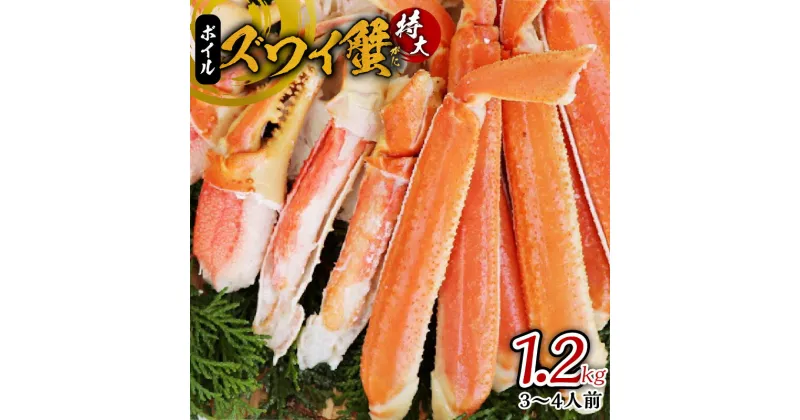 【ふるさと納税】ボイルズワイ蟹 1.2kg カット済み（3-4人前）