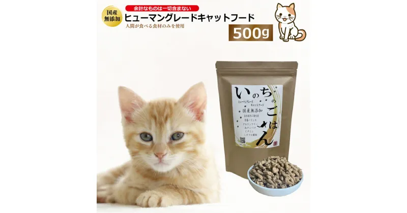 【ふるさと納税】国産無添加キャットフード「いのちのごはんキャットフード」500g