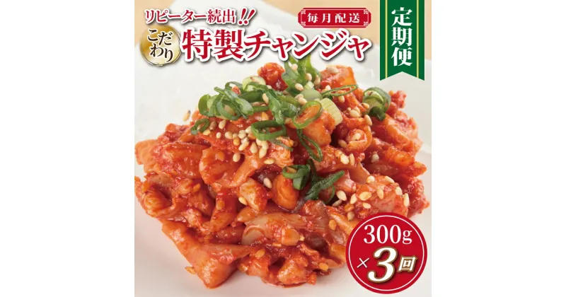 【ふるさと納税】こだわり 特製チャンジャ 定期便 300g×全3回【毎月配送コース】