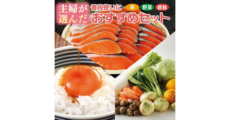 【ふるさと納税】主婦が選んだ 普段使い おすすめ セット 銀鮭 切り身 2kg たまご Mサイズ 計30個 旬野菜 7種以上【別送】甘塩銀鮭 ミネラル豊富 ムニエル 鶏卵 泉州野菜 産地直送 果物 加工品 食品 おかず お弁当 お取り寄せ お試し 大阪府 泉佐野市 送料無料