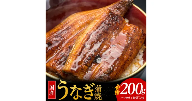 【ふるさと納税】国産うなぎ ハーフカット 合計 200g 秘伝のたれ 蒲焼 訳あり 鰻 ウナギ 無頭 炭火焼き 備長炭 手焼き 先行予約