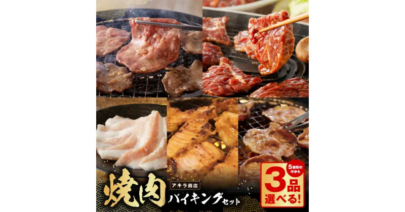 【ふるさと納税】【焼肉バイキング】 ＼選べる内容量／ 各2P 味付けハラミ ねぎ塩 牛タン 成型牛タン 味付け豚トロ 味付けシマチョウ 合計 6P 福袋 セット 大阪府 泉佐野市 送料無料 肉の泉佐野