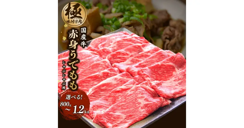 【ふるさと納税】【氷温熟成×極味付け】国産 牛肉 赤身スライス（うで もも）800g / 1.2kg 小分け 400g すき焼き しゃぶしゃぶ用 国産牛 丸善味わい加工 氷温熟成 極味付け 作り方 ふるさと納税オリジナル 限定 大阪府 泉佐野市 送料無料 肉の泉佐野