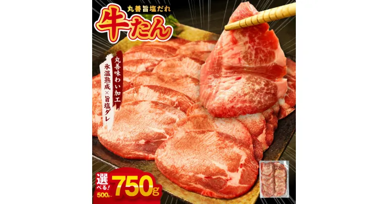 【ふるさと納税】【氷温熟成×旨塩ダレ】 牛たん 選べる 500g 750g 訳あり サイズ不揃い 氷温熟成牛 牛肉 熟成肉 極味付け ふるさと納税オリジナル 限定 丸善旨塩ダレ 大阪府 泉佐野市 送料無料 肉の泉佐野