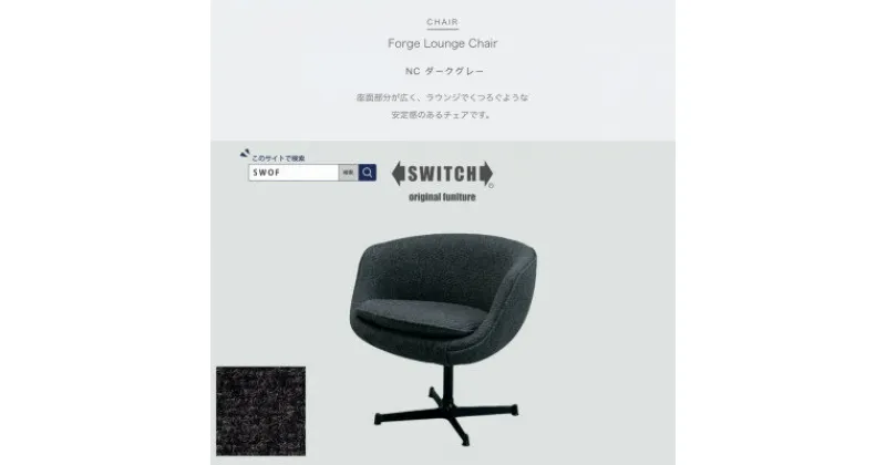 【ふるさと納税】Forge Lounge Chair(フォージラウンジチェア)NC ダークグレー【SWOF】【1494515】