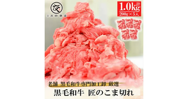 【ふるさと納税】 黒毛和牛匠のこま切れ1kg 200g×5 国産 小分け 和牛 お肉 牛肉 黒毛和牛こま切れ こま切れ肉 黒毛和牛 肉 牛 うし ウシ こま切れ 煮込み料理 野菜炒め 牛丼 肉じゃが ハヤシライス 肉豆腐 大阪府 松原市