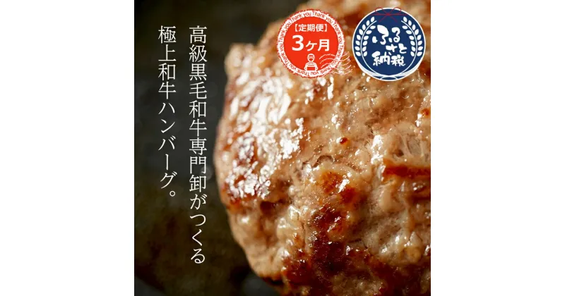 【ふるさと納税】 定期便3ヶ月 黒毛和牛 ハンバーグ 10個 国産 小分け 国産 牛肉 肉 お肉 黒毛和牛100% 150g 冷凍 アウトドア 高級 お取り寄せ お弁当 おかず 惣菜 手作り 簡単調理 お手軽 お試し キャンプ 贈答用 ギフト お祝い プレゼント 贈り物 大阪府 松原市