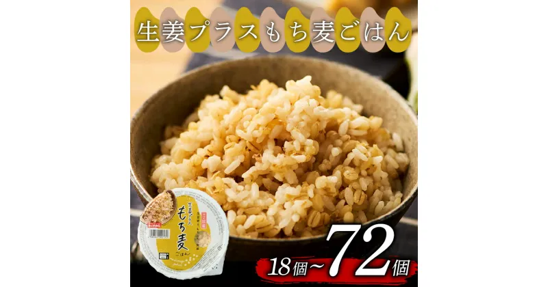 【ふるさと納税】 生姜プラスもち麦ごはん 160g×18個-72個 米 お米 レトルト 食品 無添加 国産 レンジで簡単 温めるだけ ギフト 引っ越し 挨拶 出産 内祝い お歳暮 備蓄米 18個 24個 48個 72個 常温 備蓄 災害 健康 ダイエット 美容 新着 ヘルシー 大阪府 松原市