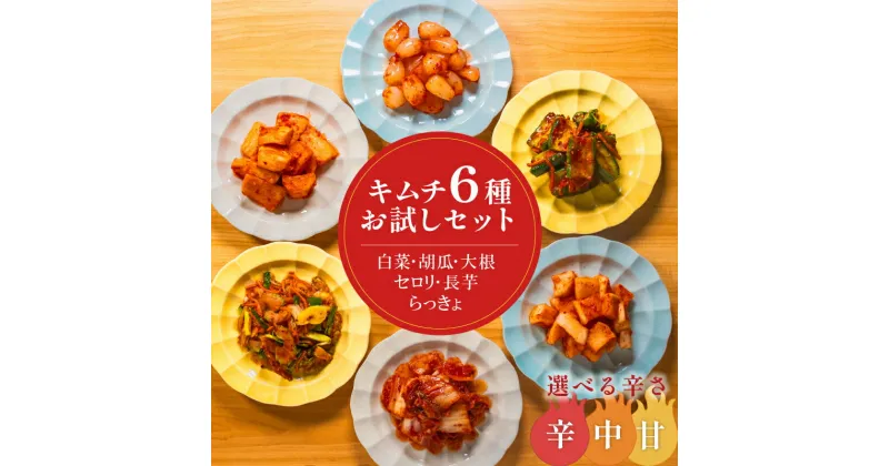 【ふるさと納税】 キムチ 6種 詰め合わせ 選べる辛さ 食べ比べ 小分け 白菜 長芋 胡瓜 大根 セロリ らっきょ キムチ 詰め合わせ バラエティーセット ごはんのお供 キムチ お米 ごはん ビール キムチ 酒 おつまみ 漬物 昆布 魚 野菜 惣菜 キムチ鍋 お試し 大阪府 松原市